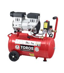 Toros Αεροσυμπιεστης  Oilfree Χαμηλου  Θορυβου 24Lt, 1HP