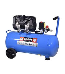 Toros Αεροσυμπιεστης Oilfree Χαμηλου Θορυβου (Semisilent) 50Lt/2,0Hp - 10 BAR