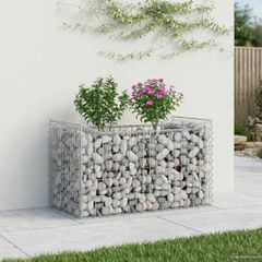 Ανασηκωμένο κρεβάτι gabion Ασημί 42033296