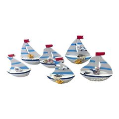 Διακοσμητικό Souvenir Καραβάκι - Σετ 8 τεμάχια - L2024-23 - 125569