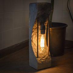 Διακοσμητικό Φωτιστικό από Τσιμμέντο / Decorative Cement Lamp