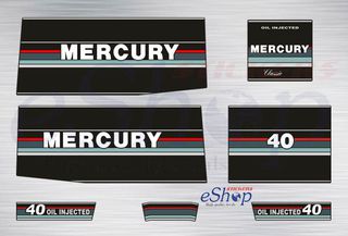 Αυτοκόλλητα σετ για Mercury Classic 40 Hp 2 stroke  έκδοση 1992