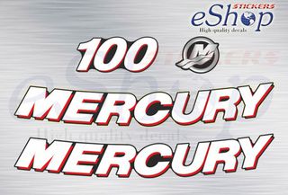 Αυτοκόλλητα σετ για Mercury 100 Hp τετράχρονης 2006 2012