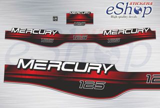 Αυτοκόλλητα σετ για Mercury 125 Hp δίχρονης 1994 - 1998