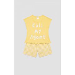 Minerva Βρεφικό Βαμβακερό Πυτζαμάκι Κορίτσι Plaid SS '26