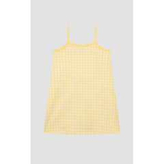 Minerva Παιδικό Βαμβακερό Νυχτικάκι Ραντάκι Yellow Check SS '26