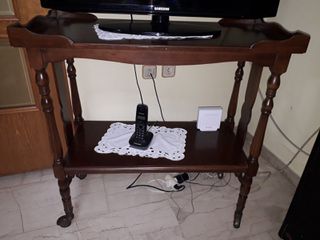 Κλασικό Ξύλινο Βοηθητικό Τραπεζάκι / Έπιπλο Τηλεόρασης - Vintage