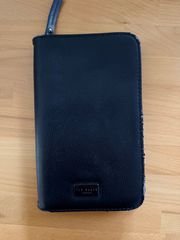 Μαύρο Δερμάτινο Πορτοφόλι Ταξιδίου Passport Wallet Ted Baker London