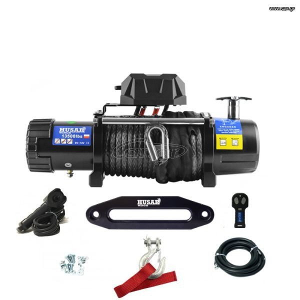 Εργάτης Husar BST 13500lbs 12V με συνθετικό σχοινί