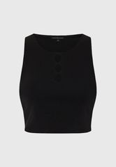 Funky Buddha Crop top με Κοψίματα Μπροστά FBL013-109-17