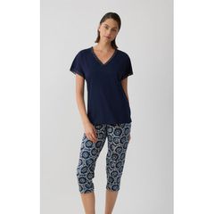Minerva Γυναικεία Βαμβακερή Πυτζάμα Κάπρι Boheme SS '26