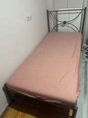 Κρεβατι καγκελενιο με στρώμα αφρού μνήμης