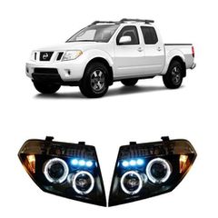 Nissan Navara D40 2005-2011 | LED Headlights - [Angel Eyes]