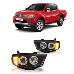 Mitsubishi L200 Triton 2005-2011 | LED Headlights - [Angel Eyes]