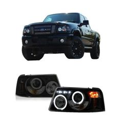 Ford Ranger 2001-2005 LED Headlights - [Angel Eyes]