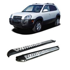 Hyundai Tucson 2005-2009 Side Steps [Silver Combo]