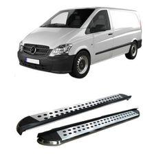 Mercedes Vito 2010-2014 Side Steps [Silver Combo]