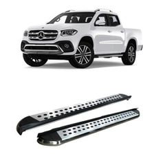 Mercedes X-Class 2017-20 Aluminum Side Steps - [Silver Combo]