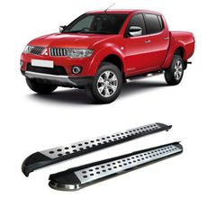 Mitsubishi L200 Triton 2005-2015 Aluminum Side Steps - [Silver Combo]