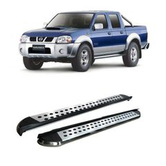 Nissan Navara D22 1997-11 Aluminum Side Steps - [Silver Combo]
