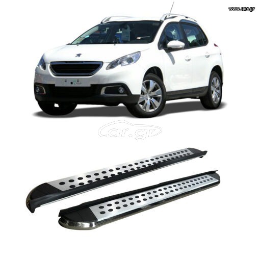 Peugeot (2008) 2013-2019 Side Steps [Silver Combo]