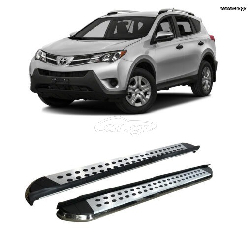 Toyota Rav4 2013-2018 Side Steps [Silver Combo]