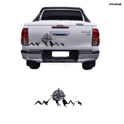 Universal Rear Door Sticker [Mountain Compass]