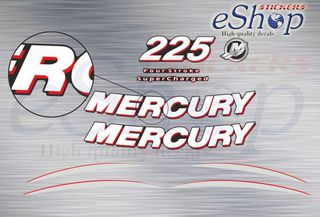 Αυτοκόλλητα σετ για Mercury Verado 225 Hp 2005 - 2006