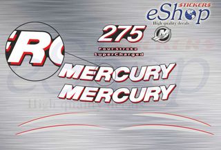 Αυτοκόλλητα σετ για Mercury Verado 275 Hp 2005 - 2006