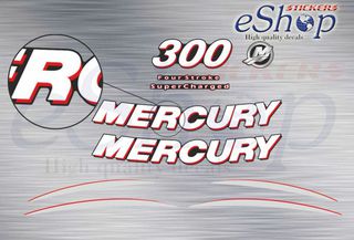 Αυτοκόλλητα σετ για Mercury Verado 300 Hp 2005 - 2006