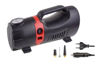Amio Amio - ΚΟΜΠΡΕΣΕΡ ΑΕΡΑ ΕΛΑΣΤΙΚΩΝ 230/12V 150psi 10bar ΜΕ ΦΙΣ ΑΝΑΠΤΗΡΑ & LED ΦΑΚΟ & ΚΑΛΩΔΙΟ - 1 τεμ. (02383/AM)