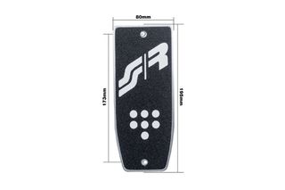 Simoni Racing ΤΕΜΠΕΛΗΣ ΠΟΔΙΟΥ ANTI SLIP LOOK ΜΑΥΡΟ ΑΛΟΥΜΙΝΙΟΥ 195x80mm SIMONI RACING - 1 TEM.