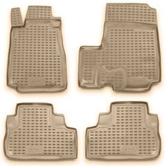 Novline ΠΑΤΑΚΙΑ ΣΕ ΣΚΑΦΗ TPE ΛΑΣΤΙΧΟ ΓΙΑ HONDA CR-V 01/2007-2012 ΣΕ ΜΠΕΖ ΧΡΩΜΑ NOVLINE - 4 ΤΕΜ.