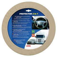 Lampa Lampa Κάλυμμα Τιμονιού Αυτοκινήτου Protector 2in1 με Διάμετρο 34-45εκ. Neopren & Polyester Μπεζ Ελαστικό 1-τεμ. (L3314.8)