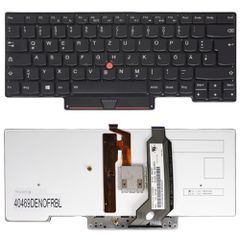 Deutsche Tastatur für Laptop - German Laptop Keyboard για Lenovo Thinkpad X1 Carbon 1st Gen 3444 3448 3460 Carbon X1C 2013 0C02189 04Y0798 DE No Frame Pointer Backlight Black ( Κωδ.40469DENOFRBL )