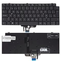 Teclado Español para Portátil - Spanish Laptop Keyboard για Dell Latitude 7310 2-in-1 P33s P34s 7VR7F CFT49 0CFT49 07VR7F 1VJ7V 9FPPY 0RN3W 00RN3W 2VDFT 02VDFT ES Nο Frame Backlight Black ( Κωδ.41392E
