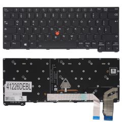 Deutsche Tastatur für Laptop - German Laptop Keyboard για Lenovo ThinkPad X13 Yoga Gen 2 20WK 20XH 20W8 L13 Yoga Gen 3 21B3 21B6 Gen 4 21FG 5N21A21854 5N21A21743 5N21A21817 DE Pointer Backlight Βlack