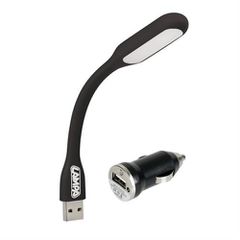 Lampa ΠΛΑΦΟΝΙΕΡΑ ΑΝΑΓΝΩΣΗΣ 2 ΣΕ 1 COB LED & ΦΟΡΤΙΣΤΗΣ USB 12/24V - 1000mA (ΜΑΥΡΗ/ΕΥΚΑΜΠΤΗ)