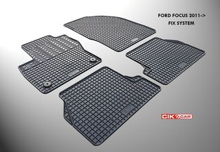 Cik Cik - ΠΑΤΑΚΙΑ ΑΥΤΟΚΙΝΗΤΟΥ ΑΠΟ ΛΑΣΤΙΧΟ ΓΙΑ FORD FOCUS 2011-2015 ΣΕ ΜΑΥΡΟ ΧΡΩΜΑ ΜΕ ΚΟΥΜΠΩΜΑΤΑ - 4 ΤΕΜ. (RM.FO.0004/CK)