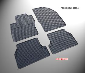 Cik Cik - ΠΑΤΑΚΙΑ ΑΥΤΟΚΙΝΗΤΟΥ ΑΠΟ ΛΑΣΤΙΧΟ ΓΙΑ FORD FOCUS 2 2005-2011 ΣΕ ΜΑΥΡΟ ΧΡΩΜΑ ΧΩΡΙΣ ΚΟΥΜΠΩΜΑΤΑ - 4 ΤΕΜ. (RM.FO.0003/CK)