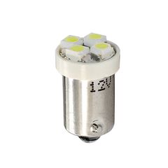 M-Tech T4W 12V 0,32W BA9s (ΜΙΝΙΟΝ) LED 4xSMD3528 ΛΕΥΚΟ 1ΤΕΜ.