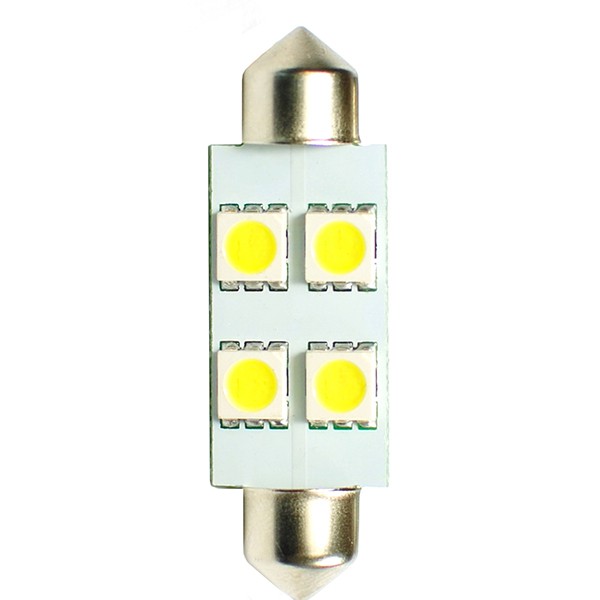 M-Tech ΛΑΜΠΑΚΙΑ ΠΛΑΦΟΝΙΕΡΑΣ C5W/C10W 12V 1,36W SV8,5 36mm LED 4xSMD5050 ΛΕΥΚΟ BLISTER 2ΤΕΜ.