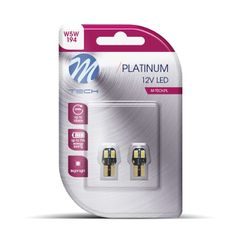 M-Tech T10 W5W 12V W2.1x9.5d 12VDC 1,6W 4xSMD5630 LED ΛΕΥΚΟ CAN-BUS BLISTER 2ΤΕΜ. M-TECH