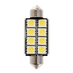 Simoni Racing ΛΑΜΠΑΚΙΑ ΜΕ 8 WARNING LED 39MM ΛΕΥΚΑ