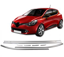 S-dizayn TRIM ΠΑΡΑΘΥΡΩΝ ΑΥΤΟΚΟΛΛΗΤΑ ΧΡΩΜΙΟΥ 8ΤΕΜ. ΓΙΑ RENAULT CLIO IV 5D 2012+