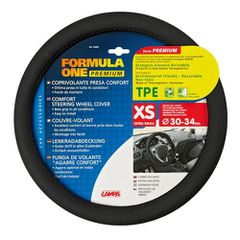 Lampa Lampa Κάλυμμα Τιμονιού Αυτοκινήτου Formula One Premium 30-34εκ. Άοσμο Αντιιδρωτικό Ευρείας κάλυψης¨Μαύρο 1-τεμ. (L3298.3)