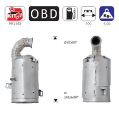 Americat ΚΑΤΑΛΥΤΗΣ DIESEL CITROEN C3, DS3 / PEUGEOT 206+, 207, 208, 2008 1.4TD HDI DPF 1398cc 8HP-8HR-8HZ 2010-2015