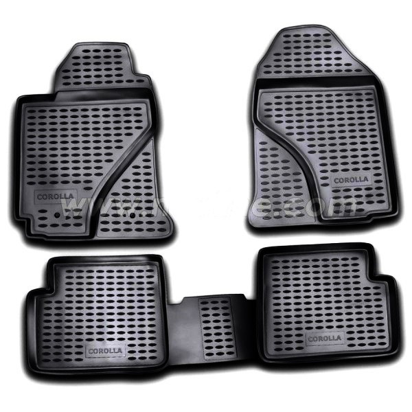 Novline ΠΑΤΑΚΙΑ ΣΕ ΣΚΑΦΗ TPE ΛΑΣΤΙΧΟ ΓΙΑ TOYOTA COROLLA 2002-2007 ΣΕ ΜΑΥΡΟ ΧΡΩΜΑ NOVLINE - 4 ΤΕΜ.
