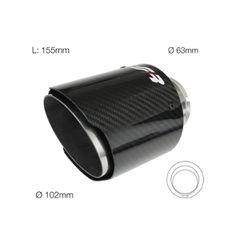 Simoni Racing ΑΚΡΟ ΕΞΑΤΜΙΣΗΣ TRX96C REAL CARBON 63-102mm ΜΗΚΟΣ 155mm