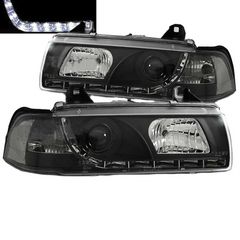 Μπροστινά Φανάρια Set Για Bmw 3 E36 90-99 Sedan / Compact / Touring DRL Μαύρα H1/H1 Sonar
